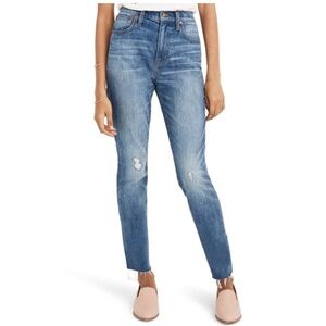 Madewell high rise slim crop boyjean 26